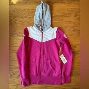 Horze Pink, White and Gray Women's Zip Up Hoodie